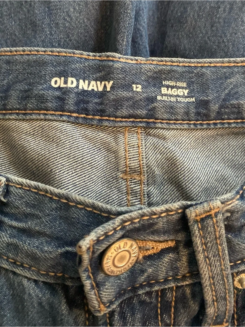Old Navy Blue Wide-Leg Cargo Jeans for Kids